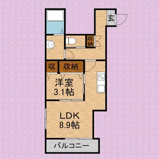 L・RADICE(エル・ラディーチェ)【405号室号室】の間取り