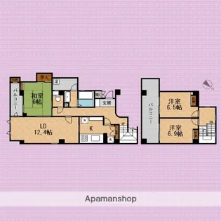 あさかヴィレッジパティオ棟【3階】の間取り