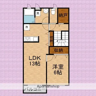 モン・サン・ミシェルA【2階】の間取り