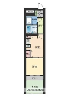 ライオンズマンション川越南【1階】の間取り
