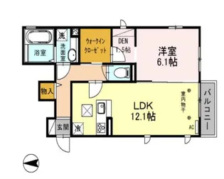 シャインアイリス Ⅲ【1階】の間取り