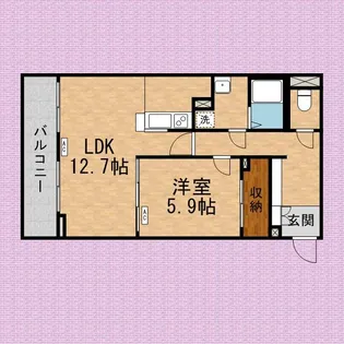 クレイノクレイン ヒルズ【2階】の間取り