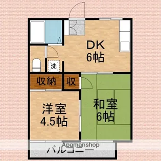 細田コーポ【2階】の間取り