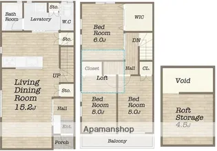 メゾン・ド・ブリック【1階】の間取り