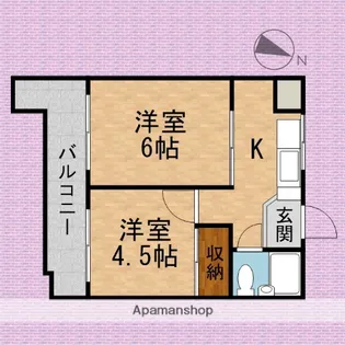 メゾン溝沼【4階】の間取り