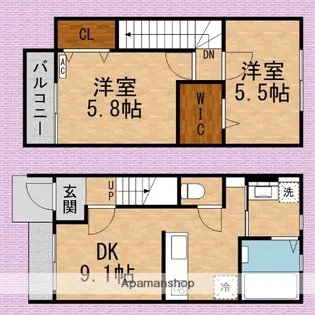 LA LUNA【1階】の間取り