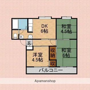サンハイツ【2階】の間取り