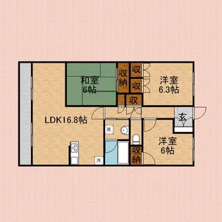 UURコート志木【5階】の間取り