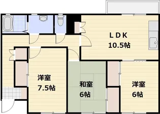 ベルシャトウ【302号室号室】の間取り