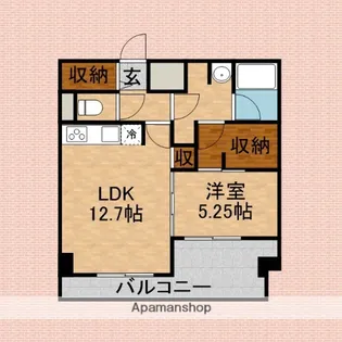 ソライエアイル新河岸【4階】の間取り