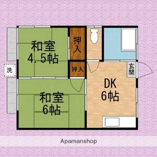 清和コーポ【1階】の間取り
