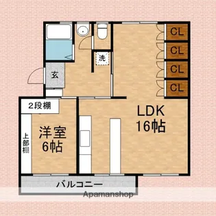新座団地1街区4号棟【1階】の間取り