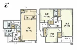 埼玉県富士見市鶴馬2丁目【一戸建】の間取り