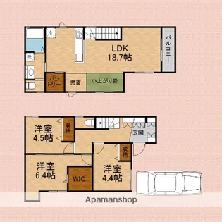 埼玉県志木市本町1丁目【一戸建】の間取り