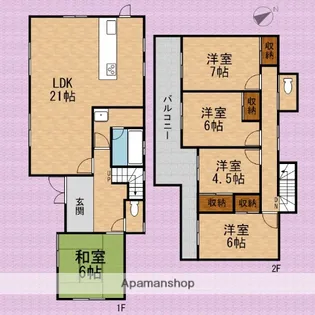 埼玉県川越市大字古谷本郷【一戸建】の間取り