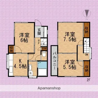 埼玉県朝霞市幸町1丁目【一戸建】の間取り