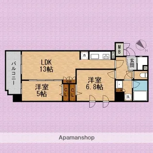 ミュージション朝霞台【5階】の間取り