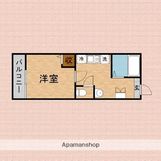 MELDIA新河岸【2階】の間取り