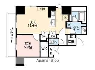 ラ メゾン ドゥ レザン【7階】の間取り