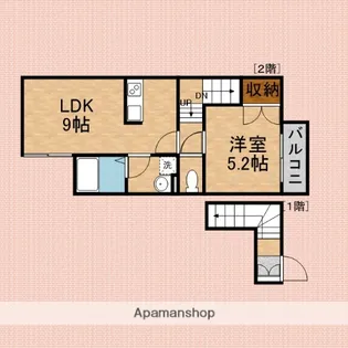 EST COLLINA(エスト コッリーナ)【2階】の間取り
