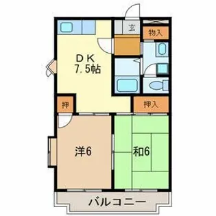メルべーユ 三芳野【2階】の間取り