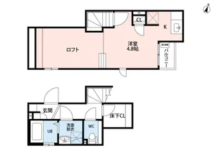 埼玉県ふじみ野市富士見台【アパート】の間取り