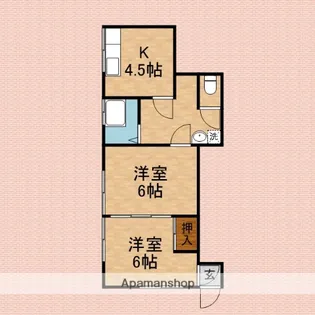 第ニ原コーポ【1階】の間取り