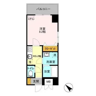 ベルフルール【4階】の間取り