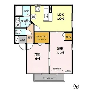 サンパティーク B館【1階】の間取り