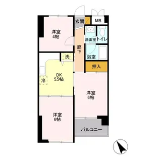 サンソシエ【5階】の間取り