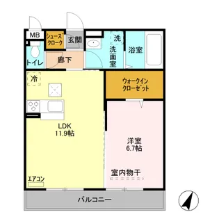 グレイス・フォレ Ⅰ【1階】の間取り