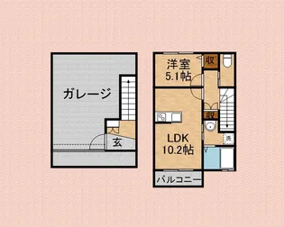 AVENIR(アベニール)【Ⅲ102号室】の間取り