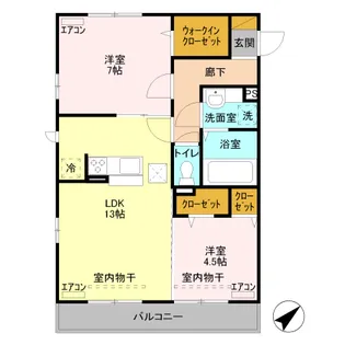 フェリシア【1階】の間取り