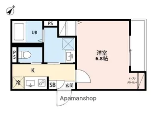 リベルテ柳瀬川【2階】の間取り