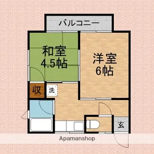 サンハウス松本B【2階】の間取り