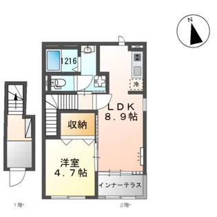 ルミエール レスポワール【2階】の間取り
