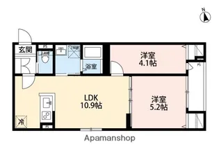 FIORE 川越新宿町【1階】の間取り