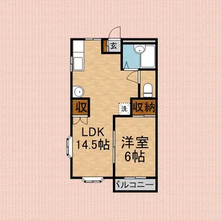 シャトーヒルマ【205号室】の間取り