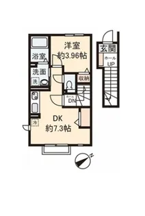 1DKの間取り画像