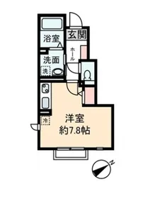 ベルサイズフラット鶴瀬【101号室号室】の間取り