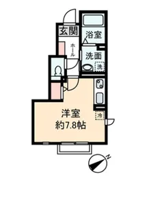 ベルサイズフラット鶴瀬【102号室号室】の間取り