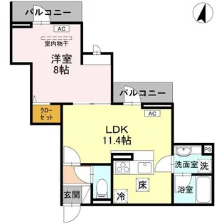 D-Sereno志木柏町【1階】の間取り