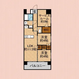 プレシス上福岡【0302号室】の間取り