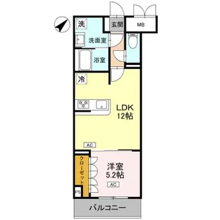 エマリーグレース【502号室】の間取り