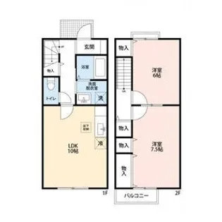 カームガーデンB【1階】の間取り
