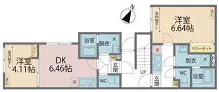 カインドネス新座NORTH【102号室号室】の間取り