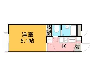 レオパレスプリーマ グリュック【2階】の間取り