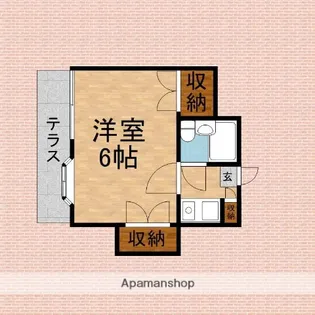 シャトレーヌ東みずほ台【105号室】の間取り