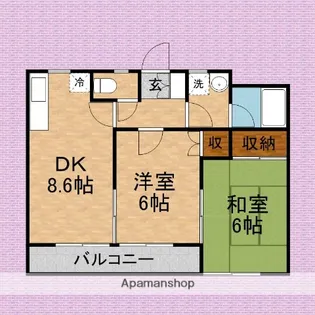 シティコート【205号室】の間取り