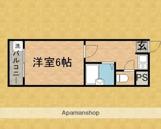 パープルハイム【308号室】の間取り